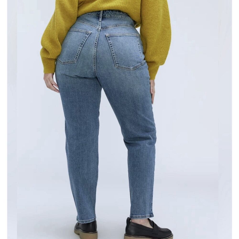 Everlane Sz 29 Curvy 90's Cheeky Straight Jeans Button Fly Organic Sustainable - Picture 3 of 7